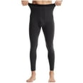 thumbnail image 1 of Mans Winter Long Johns Solid-Color Underwear Leggings Fleece Thick Underwear Thermal Pants Black, 1 of 6