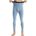 thumbnail image 1 of Mans Winter Long Johns Solid-Color Underwear Leggings Fleece Thick Underwear Thermal Pants Sky Blue, 1 of 6