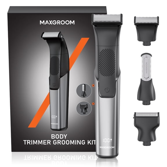 Manscape Body Hair Trimmer for Men 3-in-1 Groin, Pubic & Ball Trimmer with Skin Safe No-Nick Blades, Waterproof Wet/Dry Electric Shaver for Chest, Underarms, Legs, USB-C Rechargeable Grooming Kit