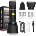 thumbnail image 1 of Manscape Body Trimmer for Men, 3 in 1 Men's Grooming Kit with Pubic/Nose Hair Trimmer & Ball Shaver for Nose/Balls/Groin/Legs/Chest Hair Removal, LED Display, IPX6 Waterproof, Gifts for Him Dad, 1 of 4