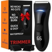 Manscape Groin & Body Hair Trimmer for Men   Waterproof Pubic Hair Shaver & Ball Groomer with LED Light   No-Nick Ceramic Blade, 90-Min Runtime, Cordless Wet/Dry Clipper for Sensitive Skin