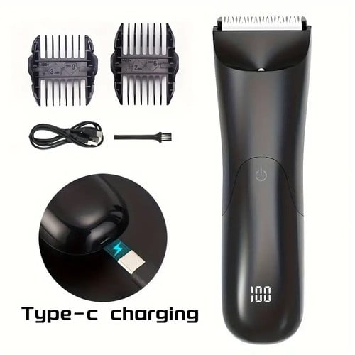 Manscape Groin Hair Trimmer for Men's Electric Ball Trimmer Wet/Dry Body Shaver
