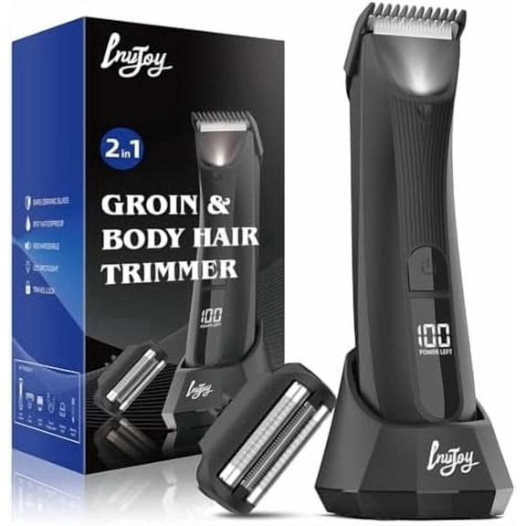Manscape Trimmer for Men, Razor/Shavers with Dual- for Facial, Pubic & Groin Hair , Ceramic & Foil Hair Trimmer with - Birthday for Him Dad