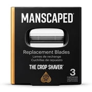 MANSCAPED  The Crop Shaver  Replacement Blades, 3 Count Shaving Razor Heads