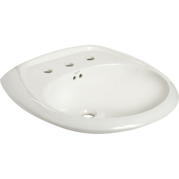 Mansfield 348-8 Maverick 23-7/8" Vitreous China Pedestal Bathroom Sink - White