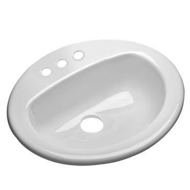 OVAL SELF RIM SINK WHT (Pack of 1)