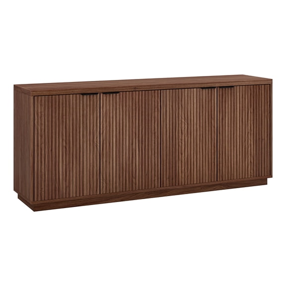 Evelyn&Zoe Modern/Contemporary 68" Wide Satin Walnut Buffet Table