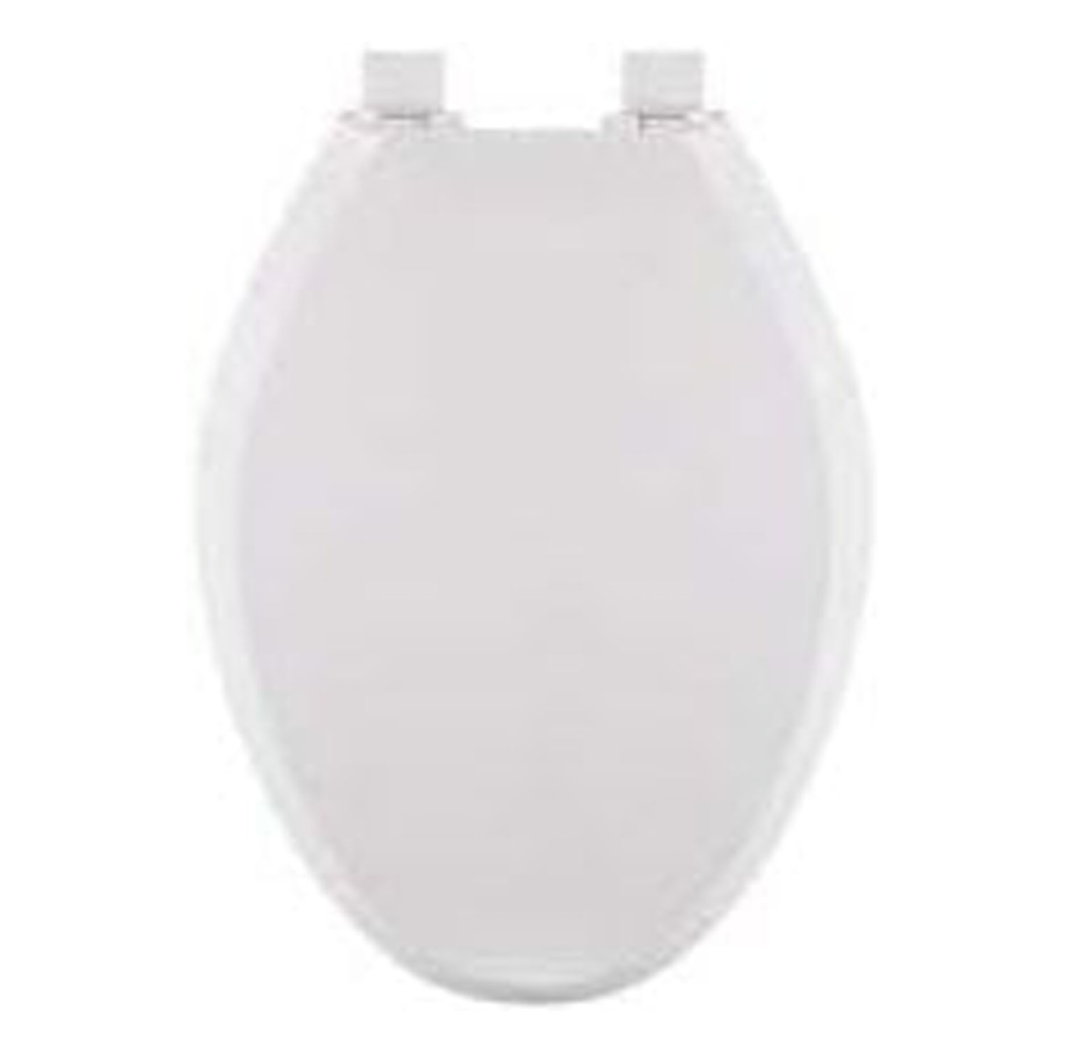 Mansfield Elongated Closed Front White Plastic Deluxe Toilet Seat 1