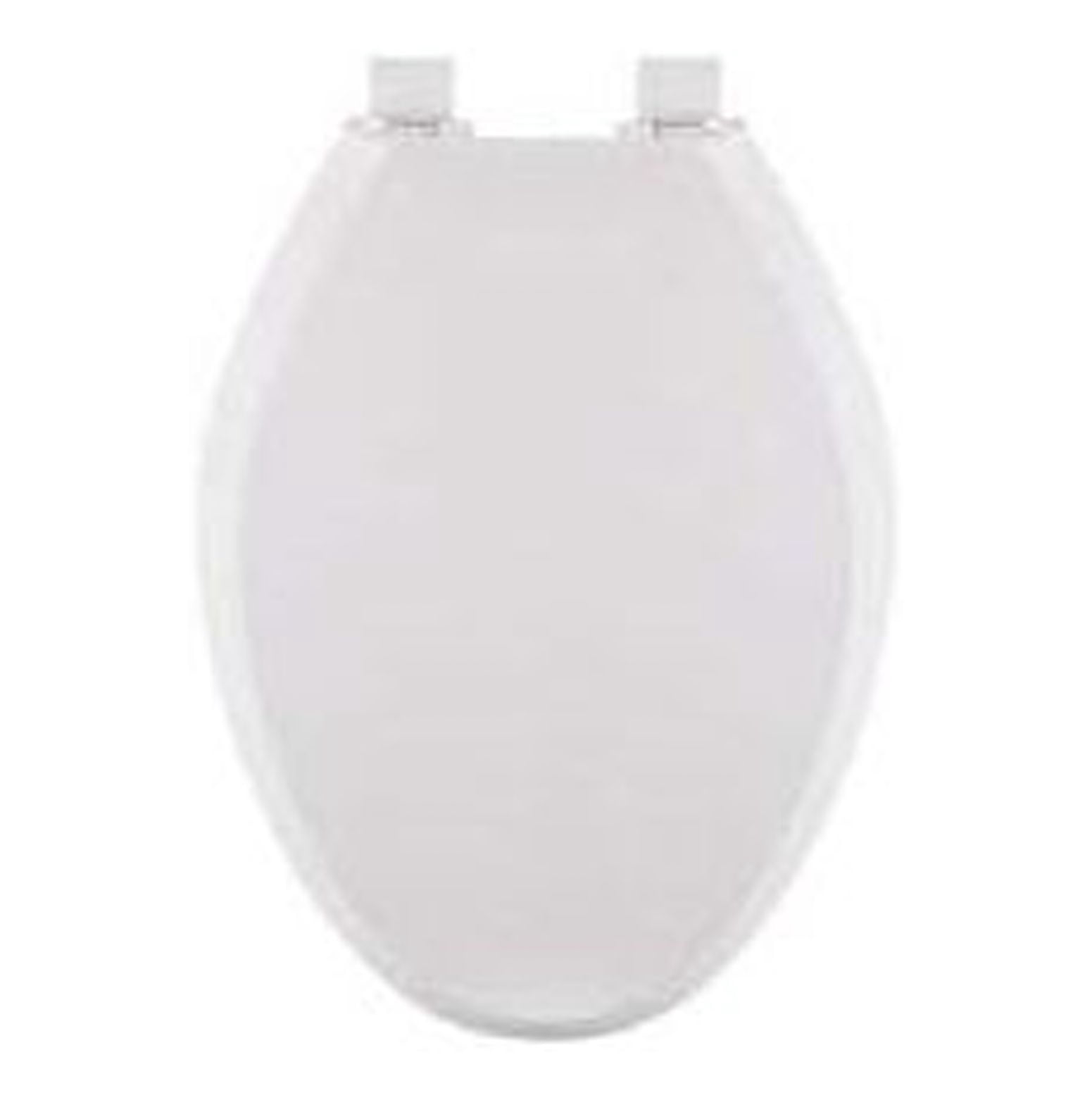 Mansfield Elongated Closed Front White Plastic Deluxe Toilet Seat 1