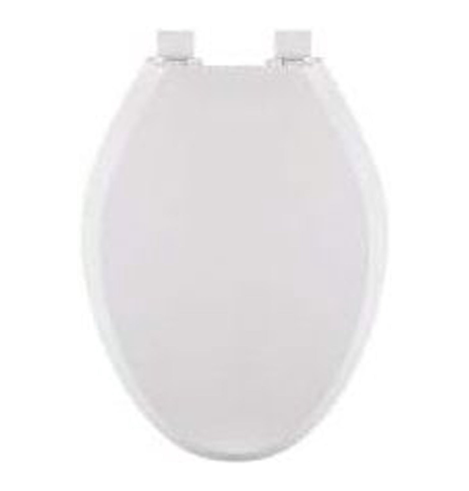 Mansfield Elongated Closed Front White Plastic Deluxe Toilet Seat 1