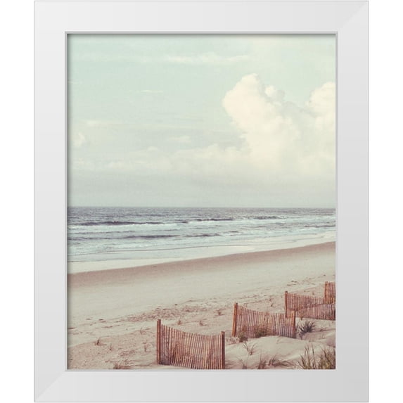Mansfield, Kathy 12x14 White Modern Wood Framed Museum Art Print Titled - Beach Fence II