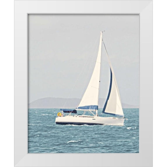 Mansfield, Kathy 12x14 White Modern Wood Framed Museum Art Print Titled - Sailing the Ocean