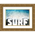 thumbnail image 1 of Mansfield, Kathy 14x11 Gold Ornate Wood Framed with Double Matting Museum Art Print Titled - Surfs Up, 1 of 4