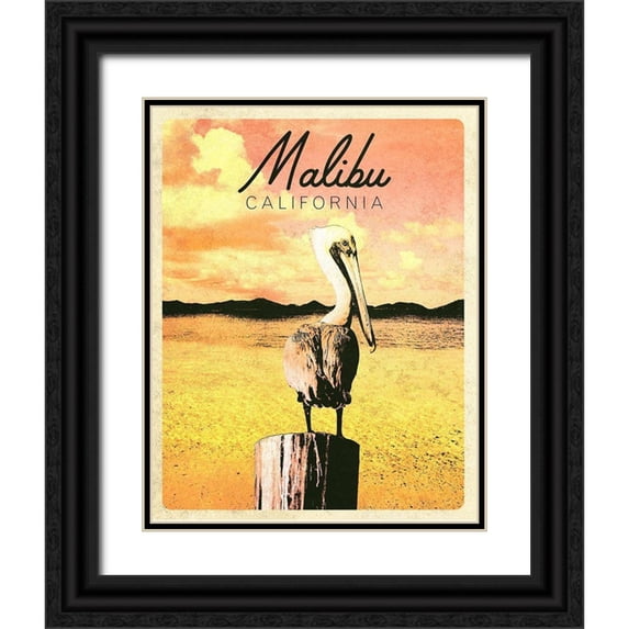 Mansfield, Kathy 15x18 Black Ornate Wood Framed with Double Matting Museum Art Print Titled - Malibu, California