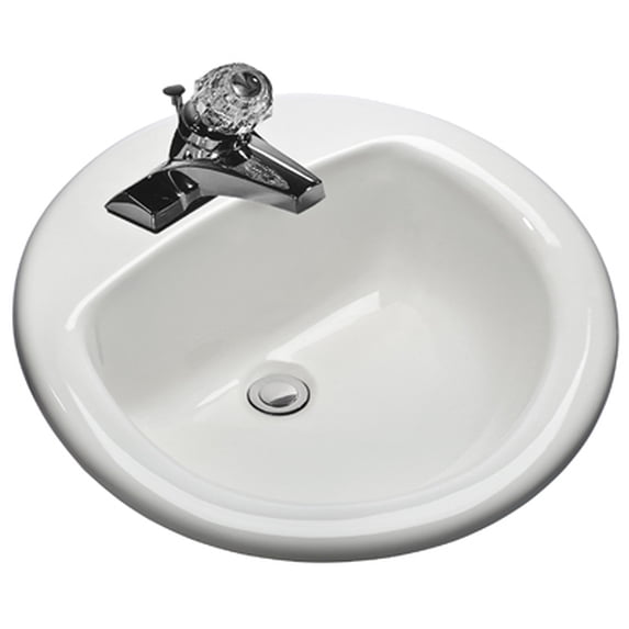 LAV ROUND SELF RIM WHITE