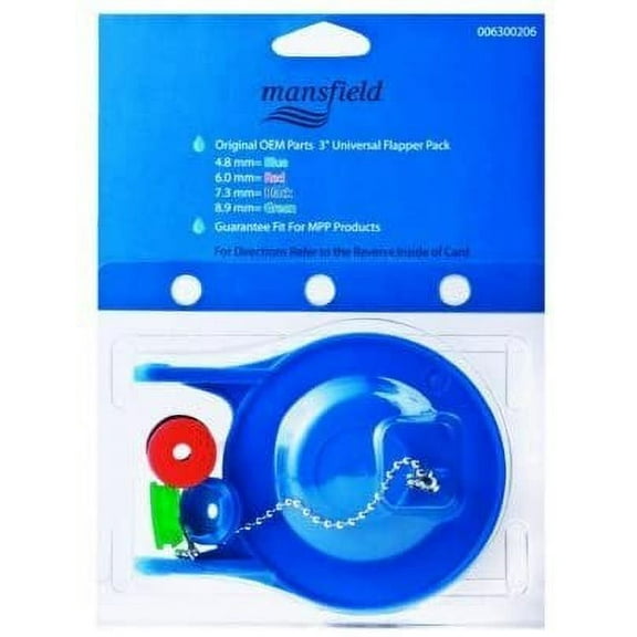 Mansfield Flapper Replacement Rubber With Floaters - Easy Installation - 4 Pack