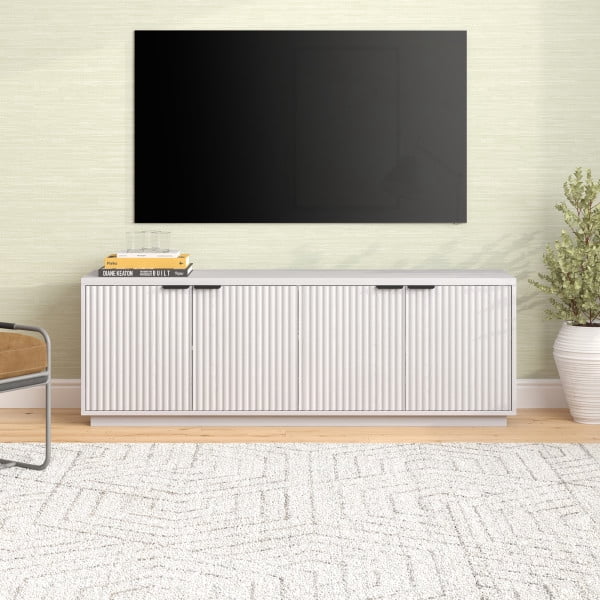 Mansfield Rectangular TV Stand for TV's up to 78" in White