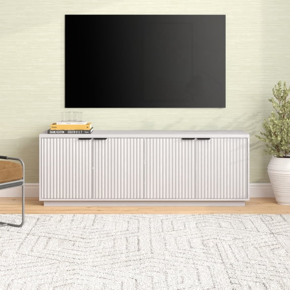Mansfield Rectangular TV Stand for TV's up to 78" in White