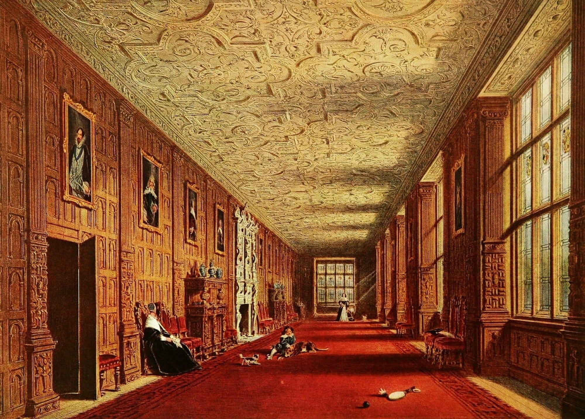 Mansions of England 1912 Aston Hall gallery Canvas Art - Joseph Nash (18 x 24)