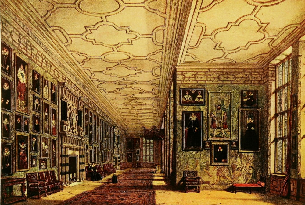 Mansions of England 1912 Hardwicke gallery Canvas Art - Joseph Nash (24 x 36)