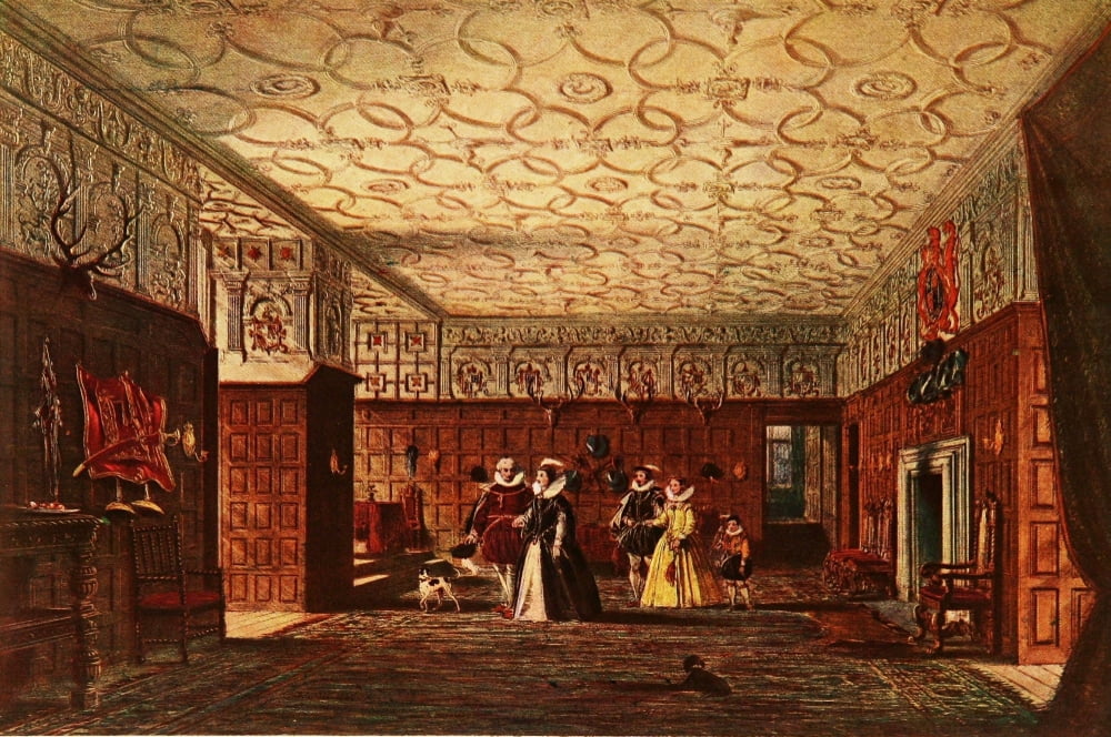 Mansions of England 1912 Levens hall Canvas Art - Joseph Nash (24 x 36)
