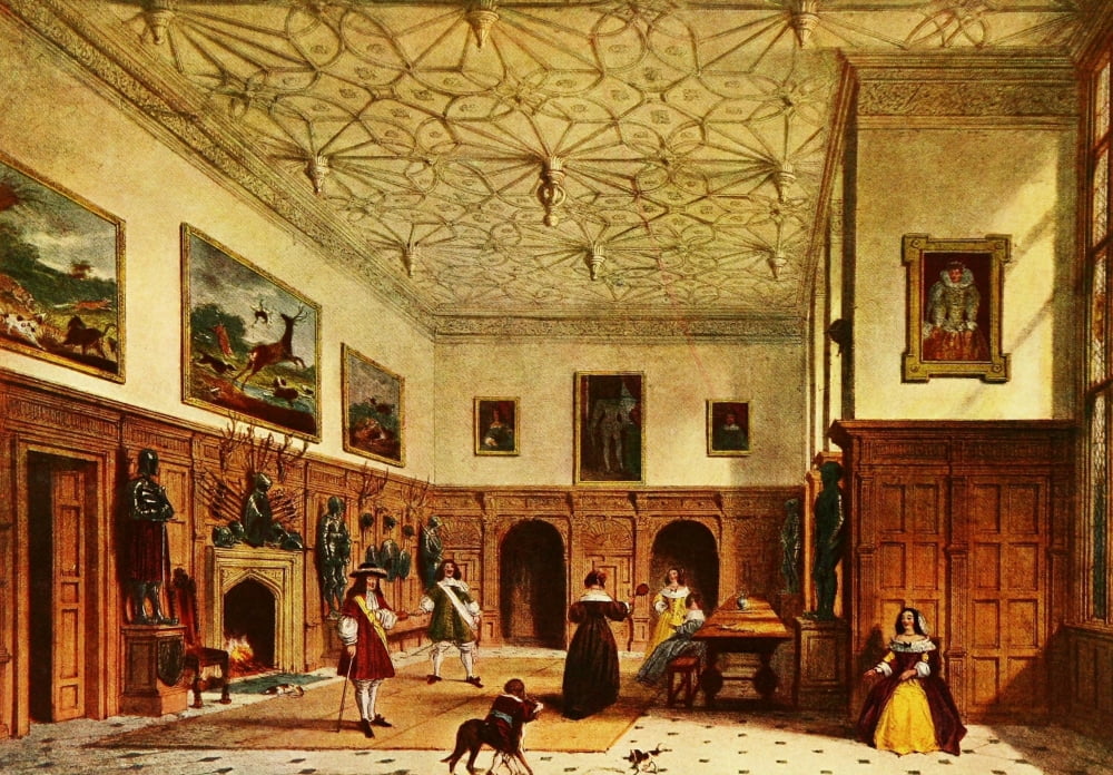 Mansions of England 1912 Parham hall Canvas Art - Joseph Nash (24 x 36)