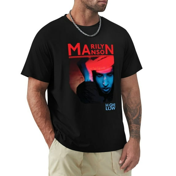 Manson The High End Of Low Juniors Graphic Tees Men Funny Tshirts Shirts for Men Mens 3xl T Shirts Vintage Tees for Men