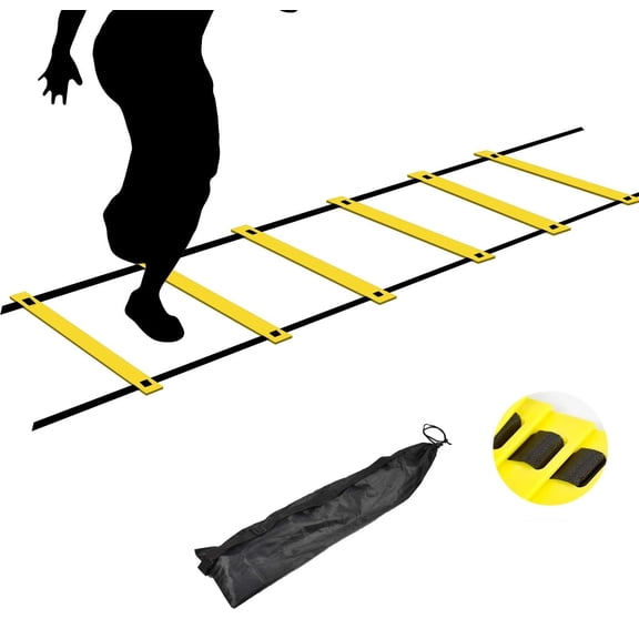 Manss 20ft Agility Ladder, Agility Training Ladder Speed 12 Rung with Carrying Bag, Speed Ladder for Soccer, Basketball