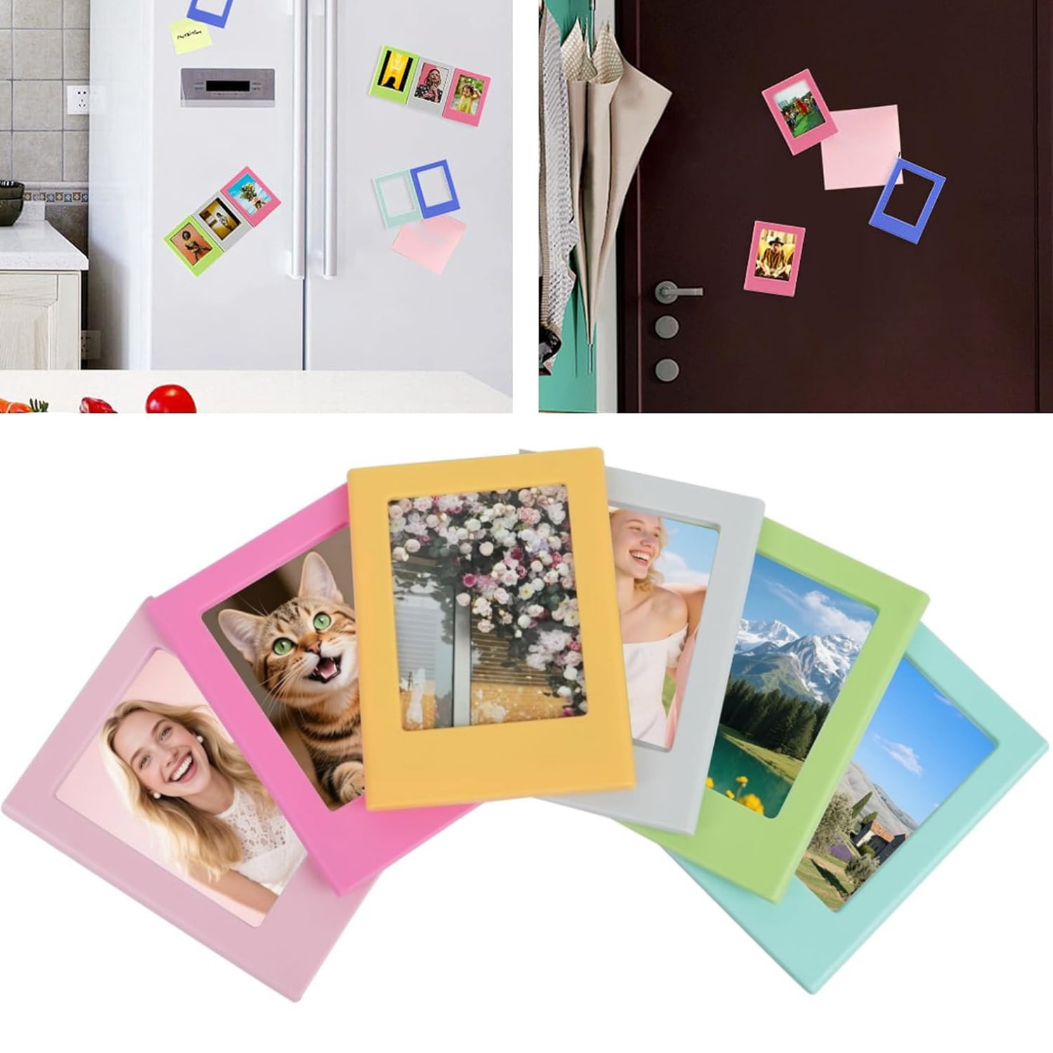 Random Photo Frames Manss Magnetic Picture Frame, 6 Pack 2x3 Picture Frame Mini Picture ...