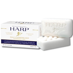 Mansure & Prettyman's HARP pH Balanced Fragrance-Free Body Wash Bar for dry or sensitive skin. Non-comedogenic. 5 oz