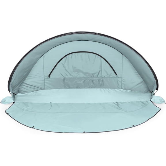 Manta Portable Beach Tent - Light Blue, UPF50+  Protection, Pop Up Tent for Beach Day, Backyard, Picnic
