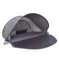 thumbnail image 1 of Picnic Time Manta Portable Beach Tent with Carry Bag and UPF 50+ UV Protection, Gray with Black Accents, 1 of 11
