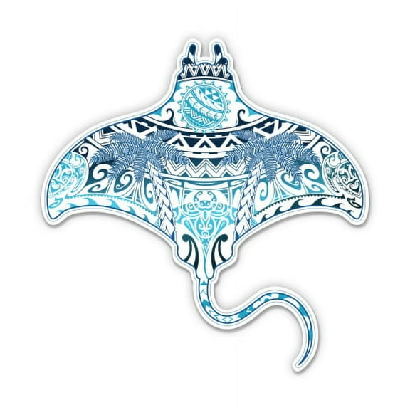 Manta Ray Marine Sea Ocean - 5" Vinyl Sticker - For Car Laptop I-Pad - Waterproof Decal