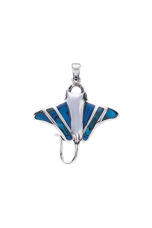 Manta Ray Pendant 925 Sterling Silver Fine Ocean Beach Sea Life Totem Jewelry