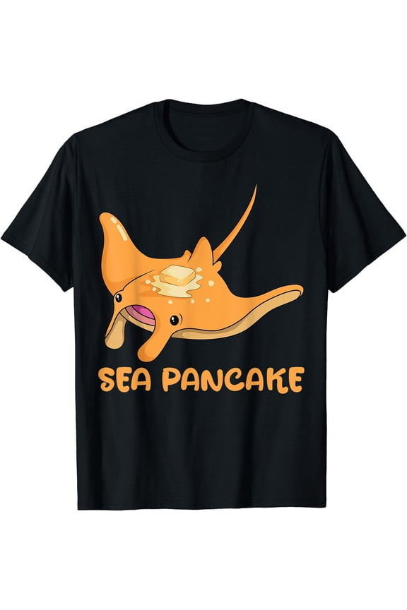 Manta Ray Stingray Fish Pancake Cake Ocean Biologist T-Shirt