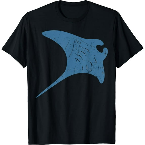 Manta Ray Vintage Stingray Fish Mantas Ocean Biologist T-Shirt