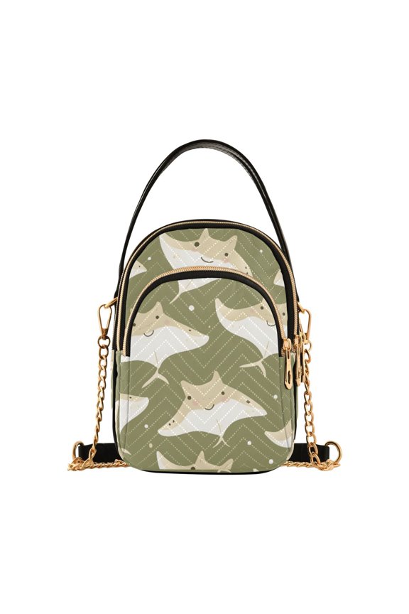 Manta Ray Women's Crossbody Handbags Leather Crossbody Bags Fanny Pack Chest Bag for Travel