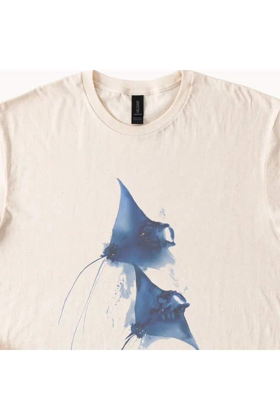 Manta Rays Ethereal Graphic Tee Ocean Art Design Size S-5Xl Heygategoo Tee