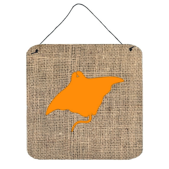Manta ray Burlap and Orange BB1014 Wall or Door Hanging Prints