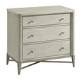 thumbnail image 1 of Mantalia Solid Wood 3-Drawer Nightstand with Metal Frame, Champagne, 1 of 6