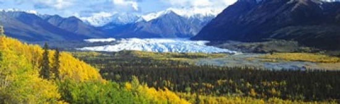 Mantanuska Glacier AK USA Canvas Art - Panoramic Images (15 x 5)