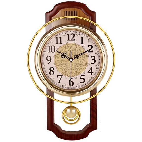Mantel Clock, Antique with Swinging Pendulum, Fireplace Clock for Living Room, Kitchen, Office & Shelf Décor