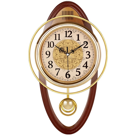 Mantel Clock, Antique with Swinging Pendulum, Fireplace Clock for Living Room, Kitchen, Office & Shelf Décor