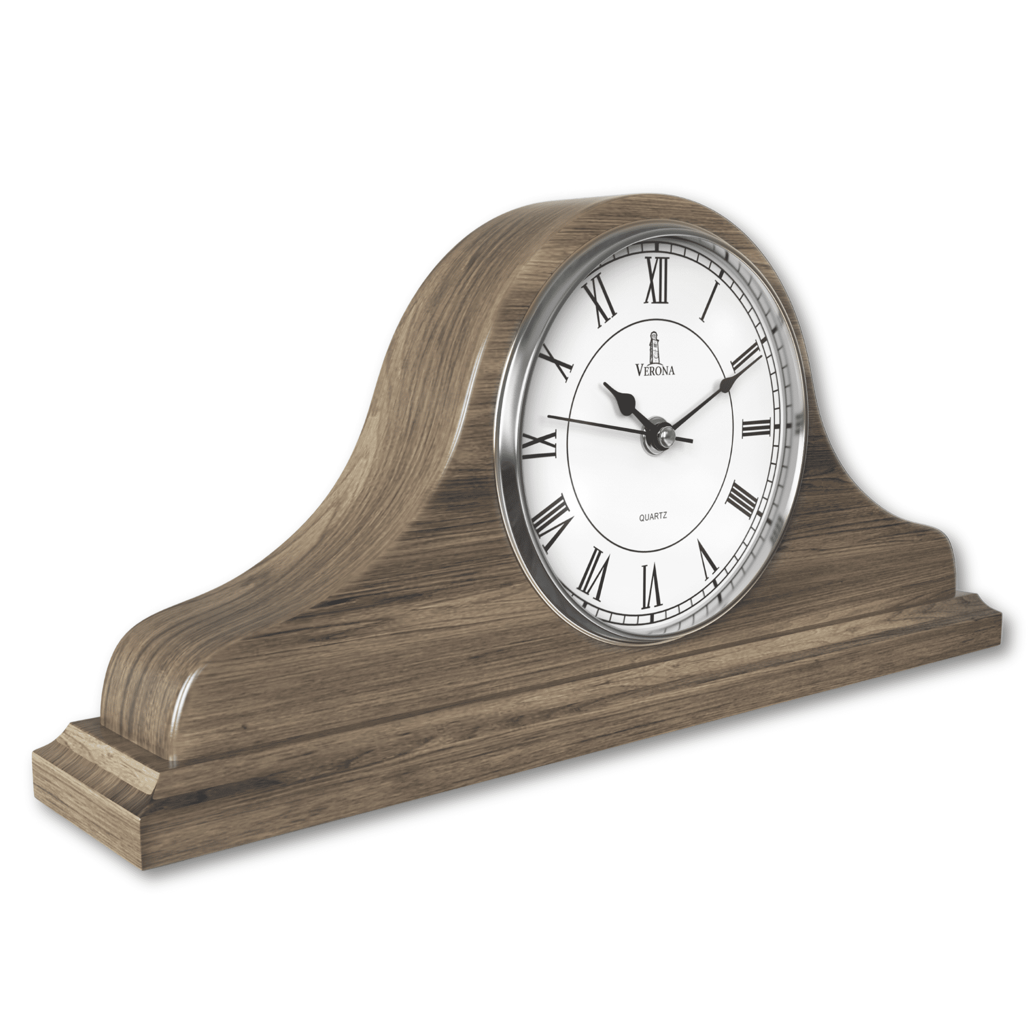 Ash Clock Mantel Clock Battery Operated - Grey Ash Wooden Farmhouse Mantle Clock ...