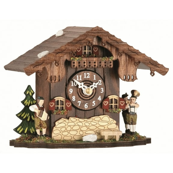 Mantel-clock with quartz movement and cuckoo chime TU 083 Q