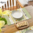 Manteles Individuales De Mesa, 4PCS Spring Green Flowers Running