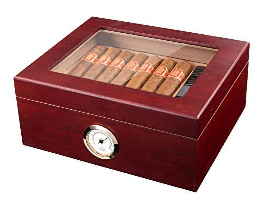 Mantello Cigar Humidors Royal GlassTop Cigar Humidor Cigar Box for