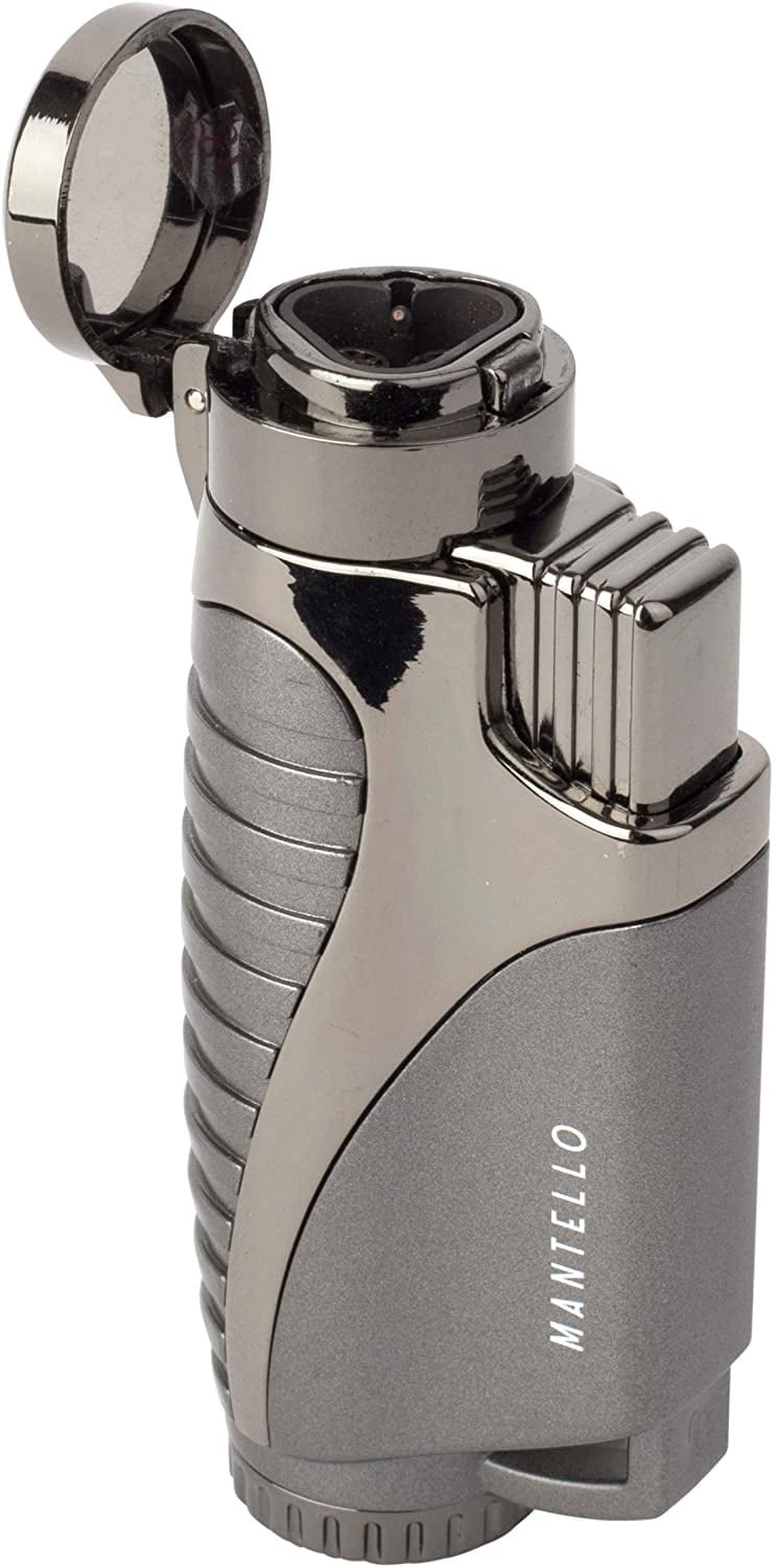 Mantello Cigars Triple Jet Flame Butane Lighter Cigarette Torch