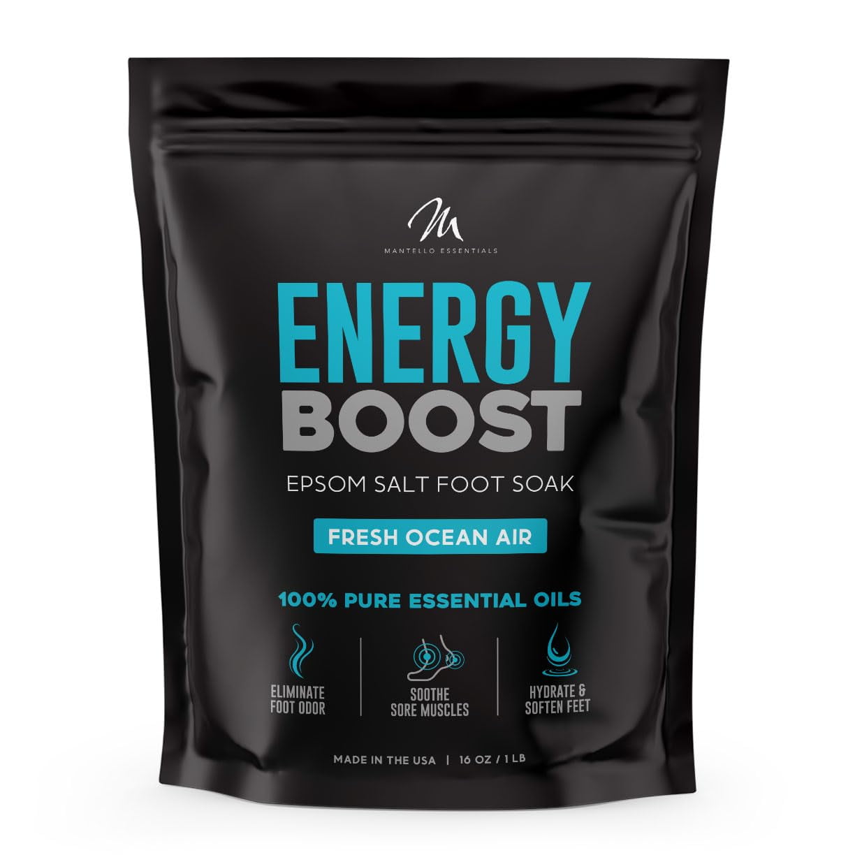Mantello Energy Boost Foot Soak for Foot Care Foot Soaking Salts to