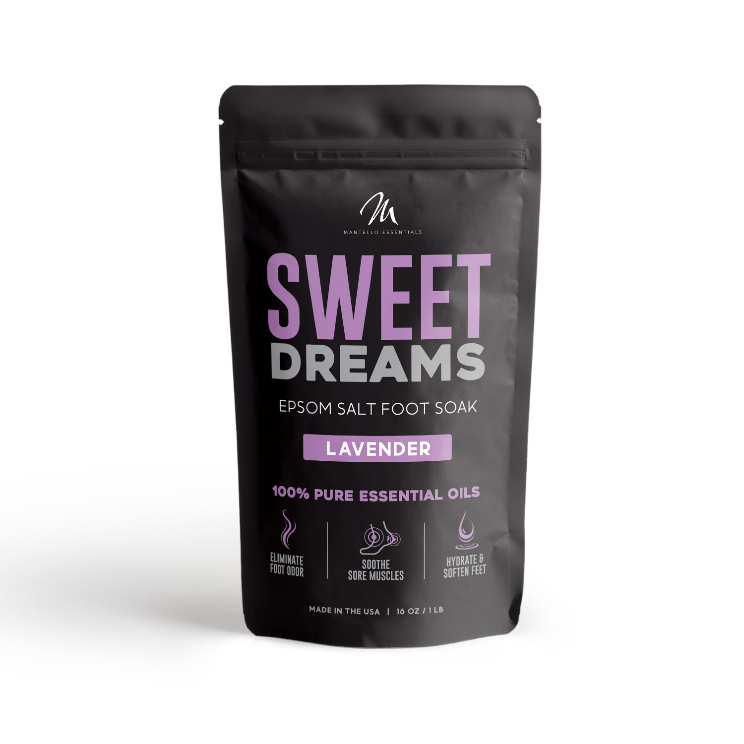 Mantello Epsom Salt Foot Soak Lavender Foot Soaker, Callus Remover
